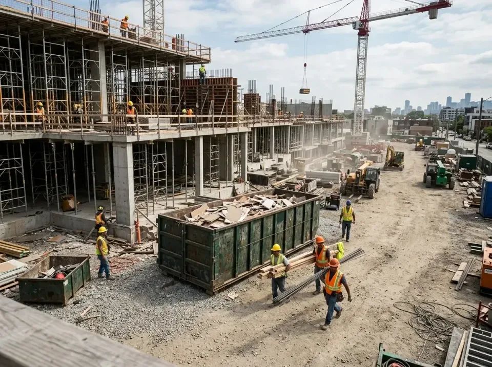 commercial-construction-site-w-002 — frequently asked questions, Low Cost Construction Dumpster Rental in Sunset Hills, MO